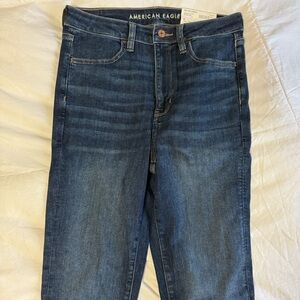 American Eagle Outfitters Women's Dark Blue Skinny Jeans